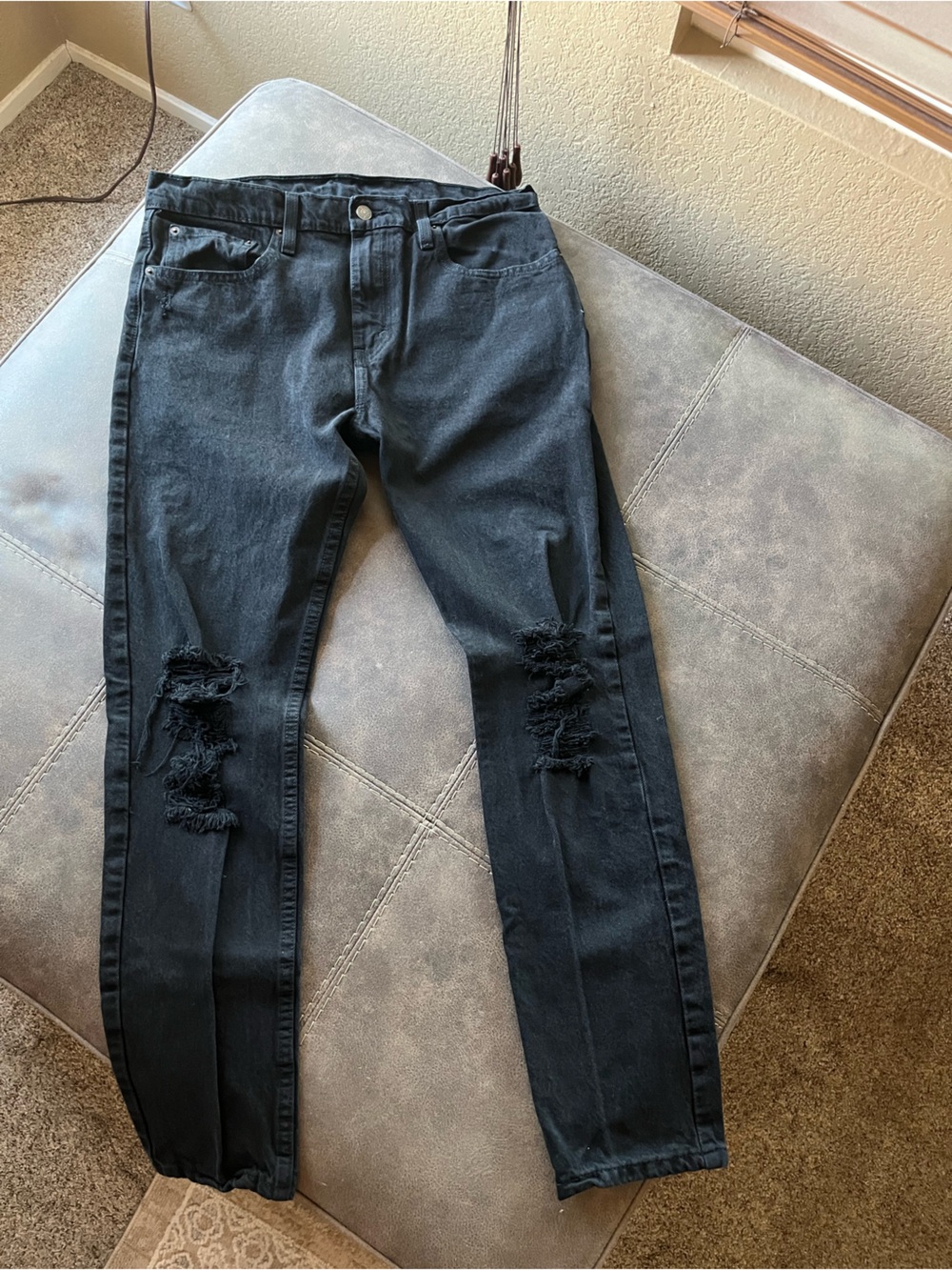Levi's Black Ripped Skinny Jeans
